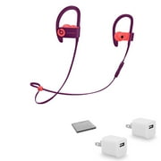 Beats by Dr. Dre Pop Collection Powerbeats3 Wireless Earphones (Magenta) MRER2LL/A with 2x USB Wall Adapter Cubes + More