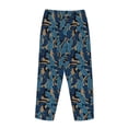thumbnail image 5 of Xecao Blue Leaves A Women's Straight Lounge Pajama Pants: The Epitome of Relaxed Sleepwear, 5 of 9