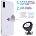 thumbnail image 3 of Magnetic Phone Holder by Gym Buddy - Stick-on-Metal Cell Phone Mount - Fits Any Smartphone - 360-Degree Rotation,, 3 of 5