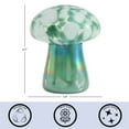 thumbnail image 3 of Urban Shop 6.7" x 5.9" Iridescent Green Mushroom Candle, 3 of 10