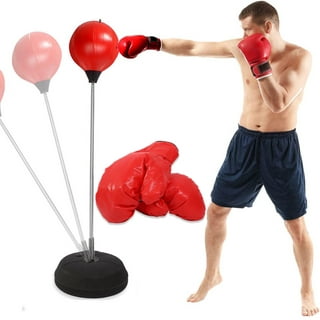 Heavy Punching Bag 47 MMA Boxing Kickboxing Workout Training Exercise  Practice Gear Empty with Rotating Chains for Adults Men Women Black