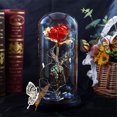 thumbnail image 3 of Valentines Day Gifts for Her Birthday Gifts for Women Mom Galaxy Glass Roses Forever Preserved Flowers Light up Rose in Dome Gift for Grandma Sister Wife Her Girlfriends Daughter, 3 of 3