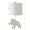 thumbnail image 3 of SAFAVIEH Ellie 20 in. Elephant White Ceramic Table Lamp with 100% White Cotton Shade, 3 of 6