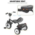 thumbnail image 2 of Ubravoo Baby Tricycle,Foldable Toddler Trike with Pedals PU Wheels Cool Lights,1-5 Years Old Girls Boys,Black, 2 of 8