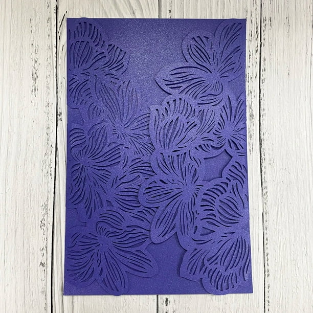 Papel de perla iridiscente, tarjeta de invitación de boda, patrón de hojas, invitaciones, tarjeta artesanal, boda, cumpleaños, fiesta de bautismo, 50 unids/lote por paquete