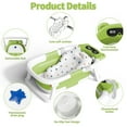 thumbnail image 2 of Babyomi Baby Bathtub with Durable Bath Tub and Cute Bear Thermometer, Soft Detachable Cushion No-Slip Hanging and Shower Hat, Foldable Bathtub for Newborn to Toddler, Green, 2 of 5