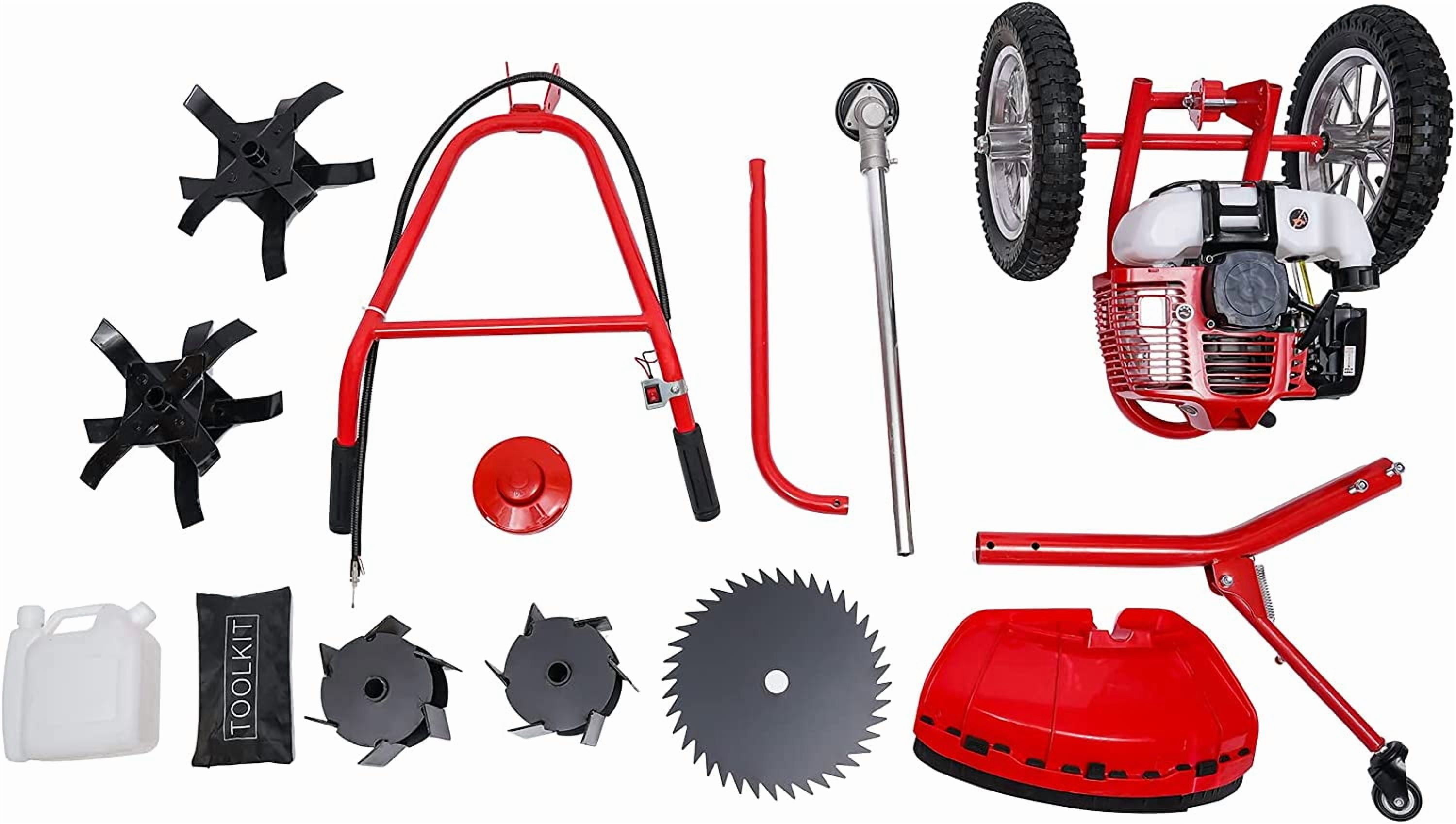 Aiqidi 2-Stroke 49CC Hand Push Lawn Mower 1.8KW Gasoline Mower Outdoor Gas-powered Lawn Cutter Trimmer Weeding Garden Tool