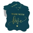 thumbnail image 1 of Inkdotpot Pack Of 100 Made With Love Wedding Paper Tags DIY Craft Bracket Shape Real Gold Foil Hang Tags, 1 of 7