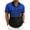 Blue, variant on JTSRKL Men's Color Block Striped Waffle Knit Shirts Collar Short Sleeve Vintage Classic Tops Casual Loose Fit Golf Daily Business Tops Green S