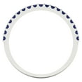 thumbnail image 5 of 0.285 ctw Wedding Band for Women - 18K White Gold Simulated Tanzanite Stackable Eternity Ring, 5 of 6