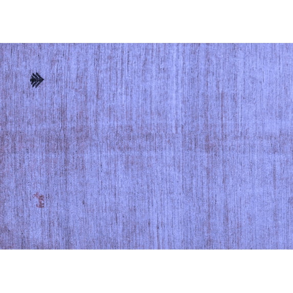 Ahgly Company Machine Washable Indoor Rectangle Abstract Blue Modern Area Rugs, 2' x 5'
