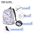 thumbnail image 5 of Daiia Lavender Flowers Vintage Canvas Backpack for Men and Women ,Hiking Backpack,Travel Laptop Bag for School,Large Capacity Backpack, 5 of 8