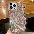 thumbnail image 2 of Compatible with iPhone Case,Luxury Laser Colorful Gradient Wavy Curly Water Ripple Pattern [ Drop&Full Body Protection] Shockproof Cover Phone Case (Black,iPhone 15 Pro Max), 2 of 6