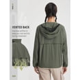 thumbnail image 6 of BALEAF Women's Sun Jackets No Insert Lightweight Hiking Hoodie UPF 50+ Workout Mosquito Clothes Long Sleeve UV with 2 Pockets Army Green S, 6 of 7