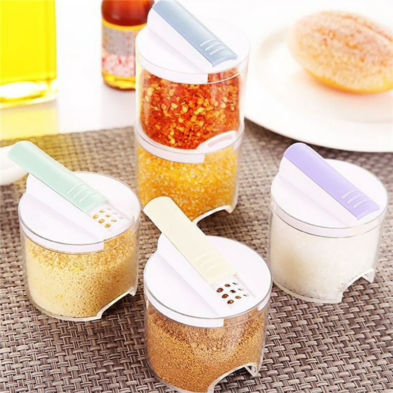 5 In 1 Seasoning Bottle Box Jar Condiment Storage Container Herb Spice With  Lids