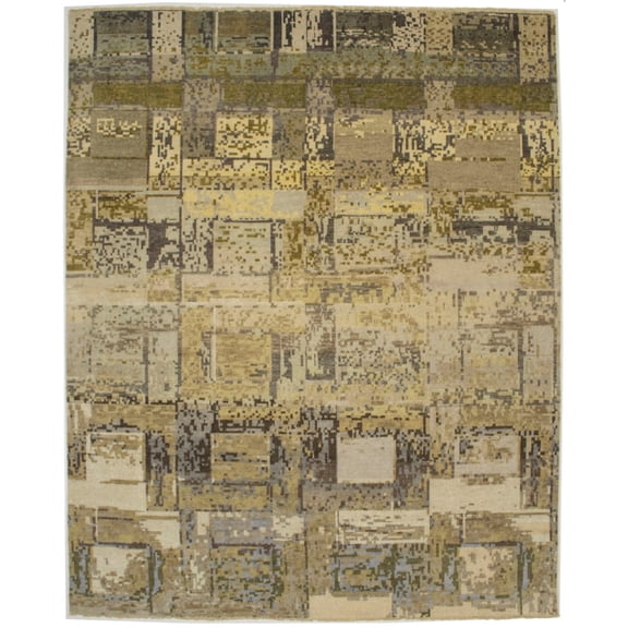 Multicolored Abstract 8X10 Oriental Modern Rug