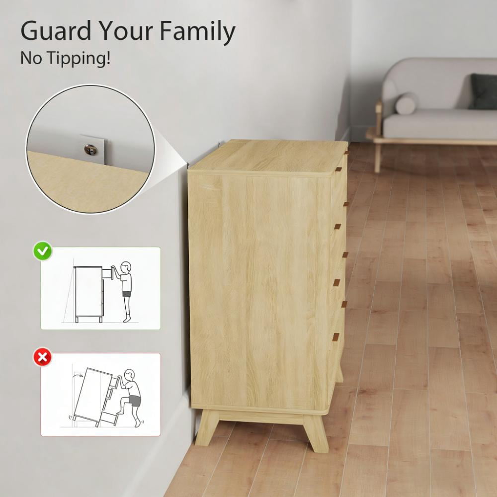 Closet Dresser,4 Drawer Double Dresser for Bedroom