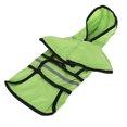thumbnail image 3 of Dog Raincoat Polyester Pet Rain Cape Jacket Reflective Stripe Waterproof BreathableShiny Green M, 3 of 14