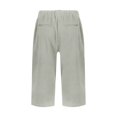 thumbnail image 3 of Womens Capris Pants High Waist Drawstring Comfy Casual Pants Lightweight Trousers Buttons with Pockets | Knee Length, Lightweight, Breathable, Business, Casual, Beach, 3 of 4