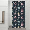 thumbnail image 2 of Dark Blue Princess Castle Pattern Shower Curtain 36"x72" ,Bathroom Decorative Shower Curtains Set with 12 Hooks,Modern Waterproof Washable Shower Curtain, 2 of 6