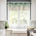 thumbnail image 2 of Rustic Leaves Valances for Windows Farmhouse Kitchen Curtains Valances Rod Pocket Valance Curtains for Kitchen Windows Vintage Spring Botanical Eucalyptus Vines Window Valances for Bathroom 54"x18", 2 of 6