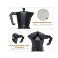 thumbnail image 2 of Cafetera Xtellar Manual Italian Coffee Mocha Aluminio 9 Tazas, 2 of 4