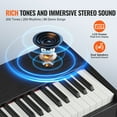 thumbnail image 3 of KFFKFF 88-Key Weighted Digital Piano, Dual Keyboard & Speakers, Sleek Stand with Matching Bench, Headphone, 200 Sounds & Rhythms, Bluetooth/USB/MIDI Connectivity for Educational Sessions, 3 of 9