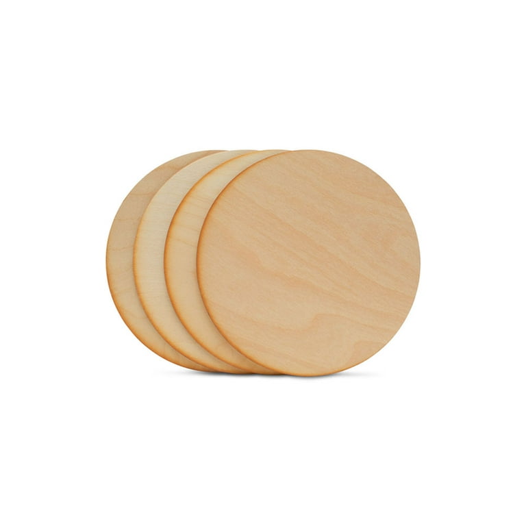 Wooden Circle Cutouts 3 x 1/8 Wood Rounds, Dark Edged