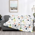 thumbnail image 2 of Yiaed Easter Rabbit Print Blanket Throw Blanket Soft Cozy Flannel Blanket for Home Bed Sofa Couch Chair-40"x30", 2 of 6