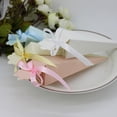 thumbnail image 4 of KAKOWELY 50pcs White Ice Cream Cone Shape Wedding Candy Box Triangle Design Chocolate Storage Case Delicate Treat Box Party Favor Paper Packing Gift Box with Chiffon Ribbon,6.1"X1.57"X1.57", 4 of 4