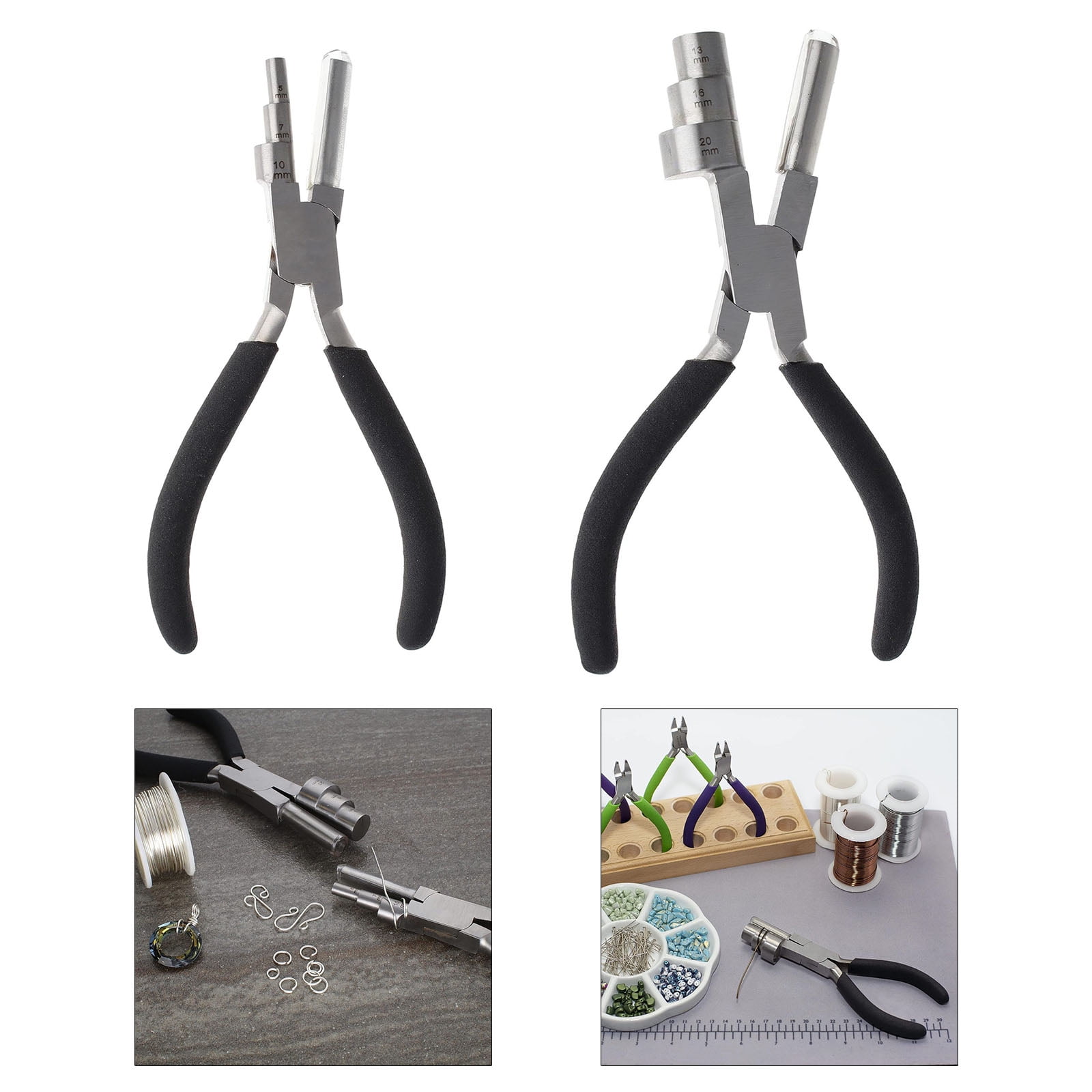 BELOWSYALER Round Nose Pliers for Jewelry Making and Electronics Soldering Comfortable Handle Wire Wrapping Pliers Jewelry Tool