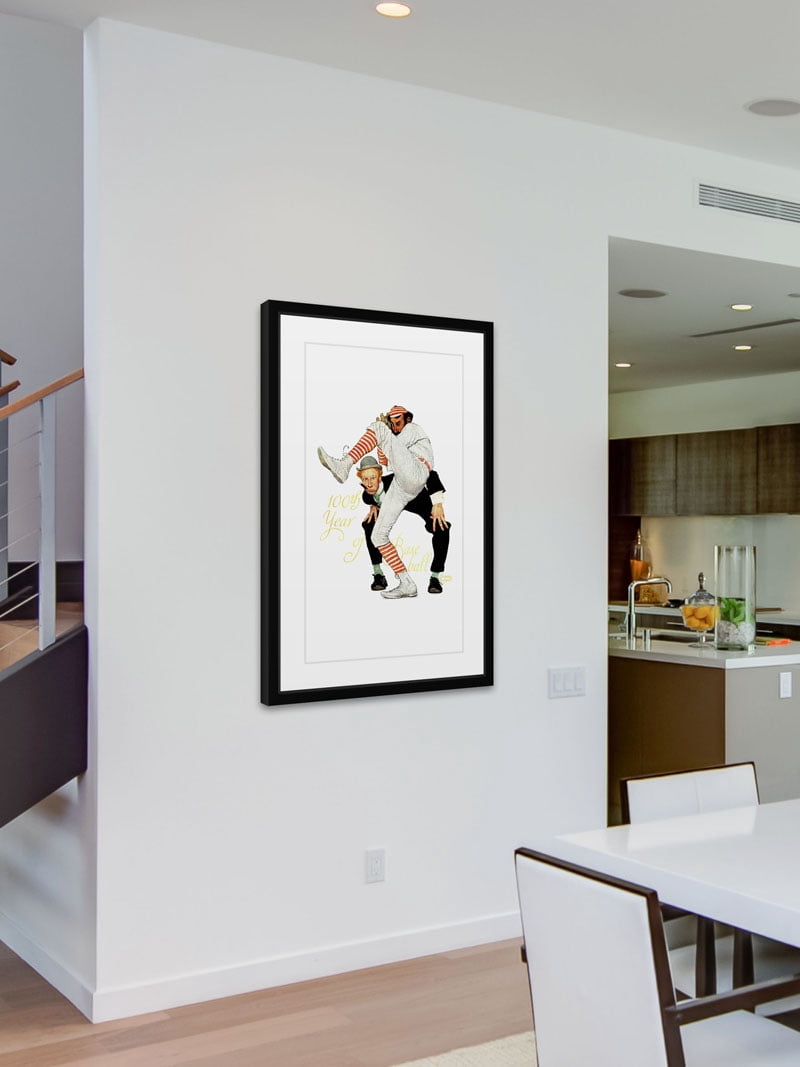 Marmont Hill '100Th Anniversary Of Baseball' by Norman Rockwell Framed Painting Print