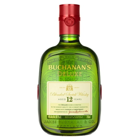 Buchanan's DeLuxe Aged 12 Years Blended Scotch Whisky, 750 mL, 40% ABV