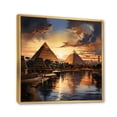 thumbnail image 2 of Designart "Sunrise Over Egypts Pyramid II" Egyptians Floater Framed Wall Decor, 2 of 7