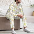 thumbnail image 7 of Fuzoiu Easter Rabbit Print Men's Long-Sleeved Pajama,Lounge Button Down Nightwear,Mens Notch Collar Pajama Set -Medium, 7 of 7