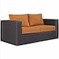 thumbnail image 2 of Modway Causeuse de Mobilier de Patio Extérieur en Osier, Coussins, Orange, 2 of 4