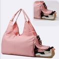 thumbnail image 5 of Travel Yoga Gym Bag for Adult Teen, Carrying Workout Gear, Makeup, and Accessories, Shoe Compartment and Wet Dry Storage Pockets, 5 of 7