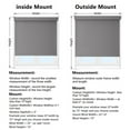 thumbnail image 2 of ICEFEEL Cordless Blackout Roller Shades with Valance – Thermal Insulated, UV Blocking, Woven Fabric for Bedroom, Office & Living Room,50"Wx72"H,Grey, 2 of 4