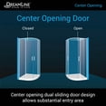thumbnail image 2 of Dreamline DL-6701-06CL Prime 33" Wide X 74 3/4" High Semi-Frameless Clear Glass Sliding, 2 of 15