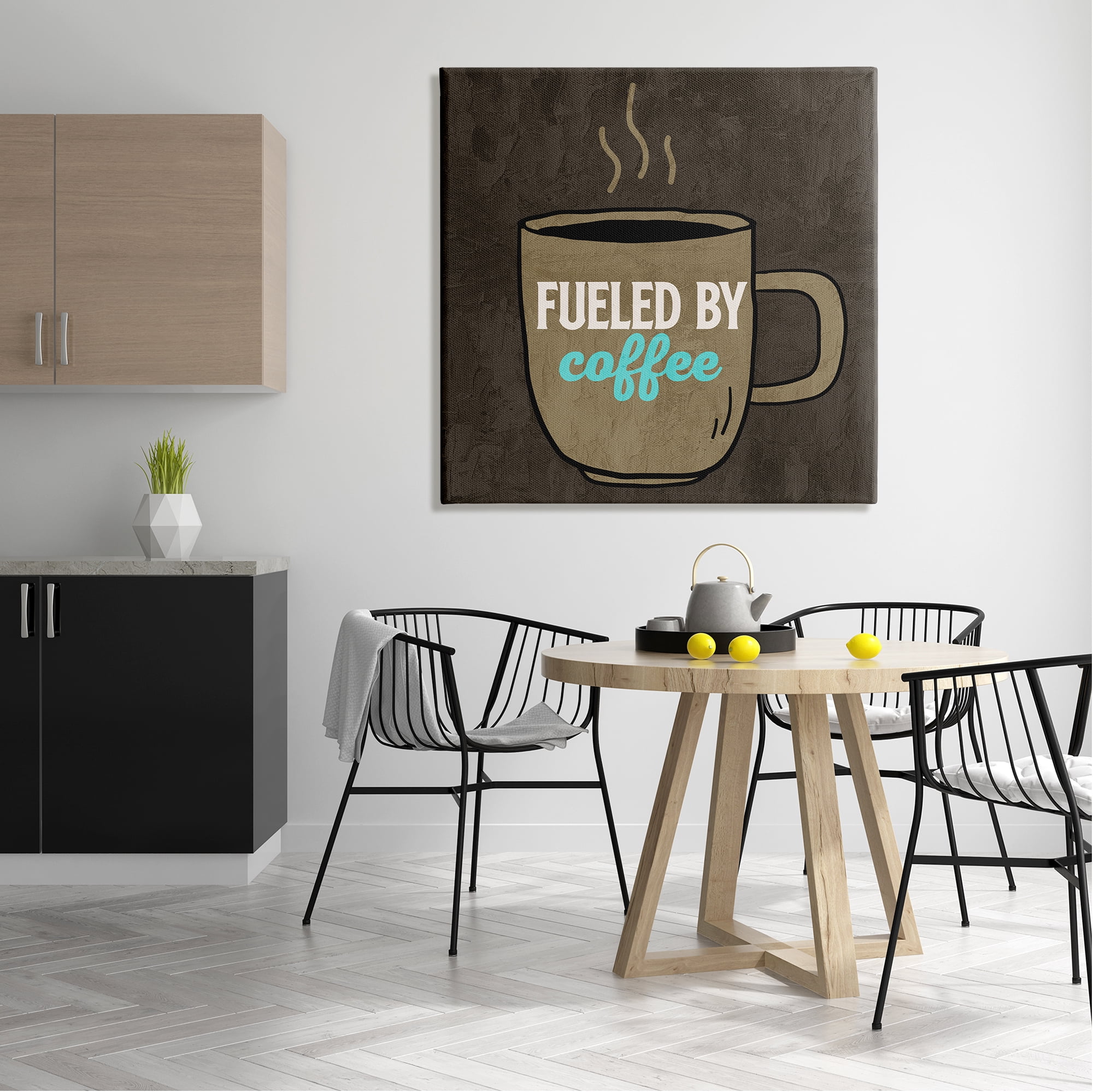 Stupell Industries Fueled By Coffee Phrase Food & Beverage Painting Gallery Wrapped Canvas Print Wall Art, 36 x 36