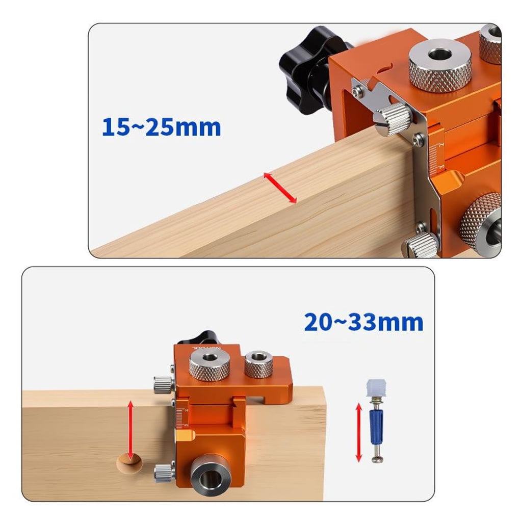 Heavy Duty Woodworking 3 In 1 Dowel Jig Dowel Camera Jig Wood Hole Drilling Guide