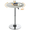 thumbnail image 6 of Alden Design Height Adjustable Pub Round Table 360° Swivel for Bistro Café Home Bar, Gray, 6 of 9