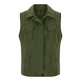 thumbnail image 6 of Sleeveless Utility Vest for Women Cargo Pockets Travel Outdoor Casual, 6 of 9