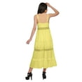 thumbnail image 3 of Moomaya V-Neck Bretelles Spaghetti Robe de Flair Sans Manches Vêtements d'Été Solide, 3 of 6