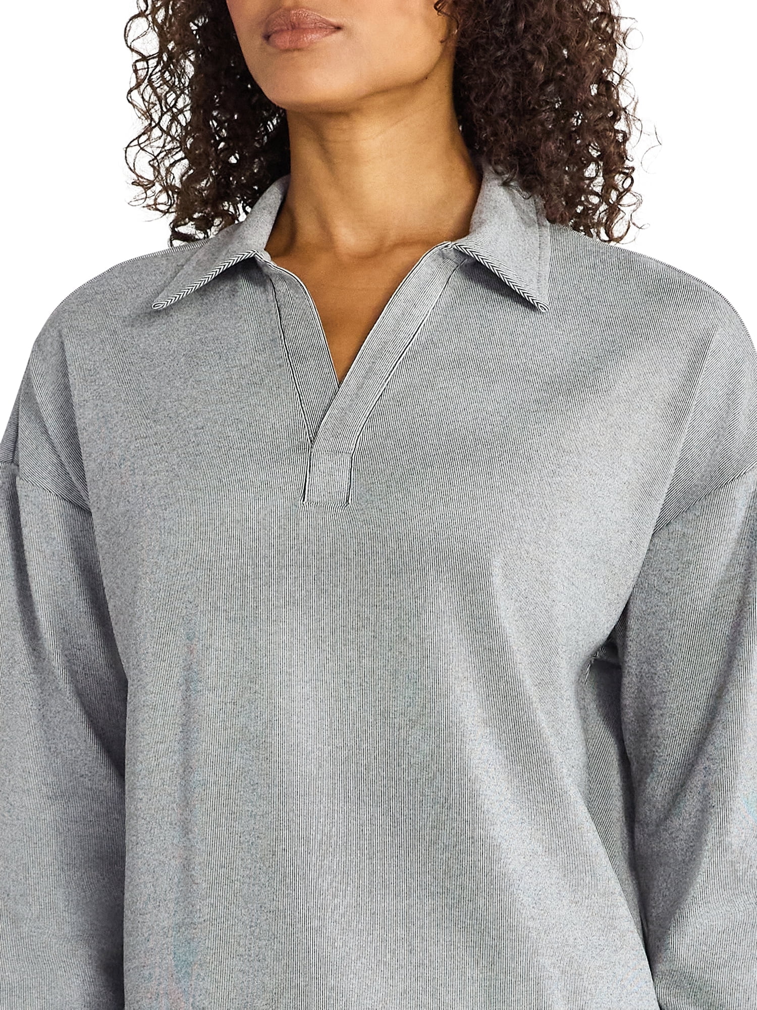 Athletic Works Women's Bi-Color Top with Long Sleeves, Sizes XS-XXXL