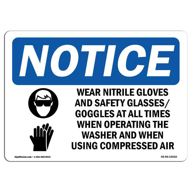 OSHA NOTICE SAFETY SIGN CLEAN EQUIPMENT AFTER USE 10x14 