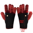 thumbnail image 3 of QSAWXQZ Unisex Convertible Fingerless Gloves with Mitten Flap Women Men Two Tone Knit Flip Top Winter Mittens Multicolor Free Size, 3 of 6