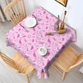thumbnail image 2 of Pink Breast Cancer Awareness Pattern Square Tablecloth,Waterproof Square Table Cover,Wipeable Spillproof Washable Table Cover for Home Kitchen Party Decor 42"X42"(107x107cm), 2 of 6