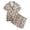 Khaki716, variant on HAYIMI 2 Piece Outfit Sets Home Kids Children Graphic Print Lapel Short Sleeve Button Shirt Shorts Clothing Sets Easy to Mix Match