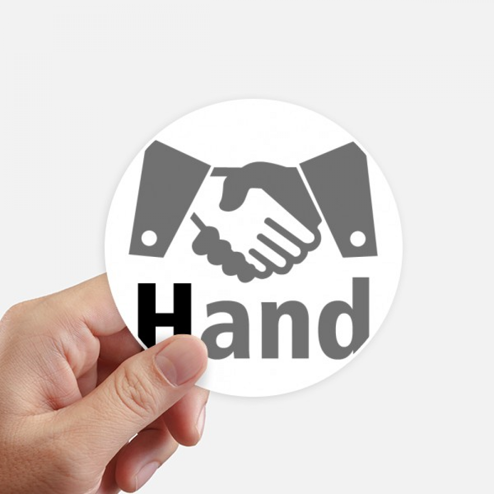 Handshake Communication Cooperation Combination Sticker Round Wall